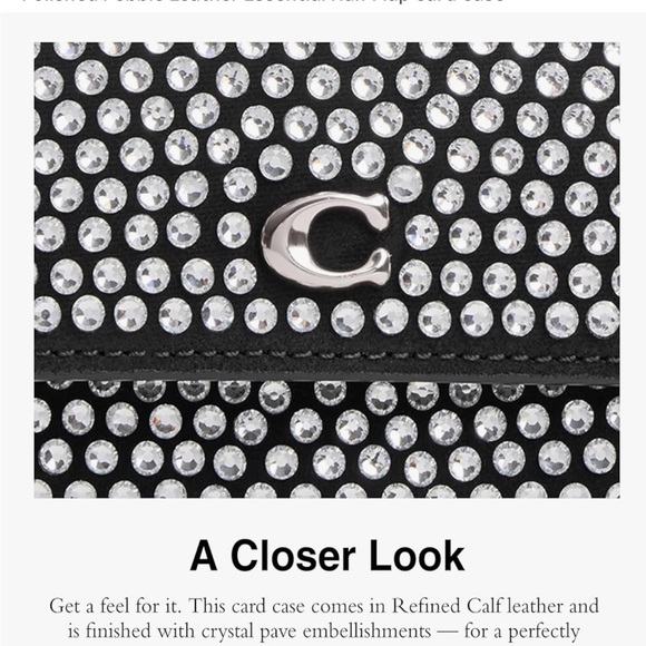 Polished Pebble Leather Essential Half Flap Card Case - Picture 4 of 4